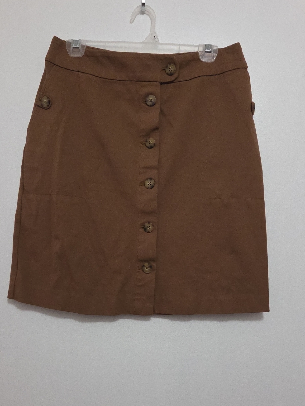 J. Jill Brown Button-Front Mini Skirt Size Small